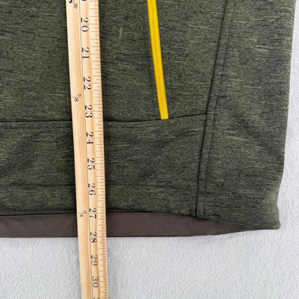 The North Face Mens Full Zip Jacket Olive Green Trim Mock Neck Fleece Size XL - Picture 14 of 14